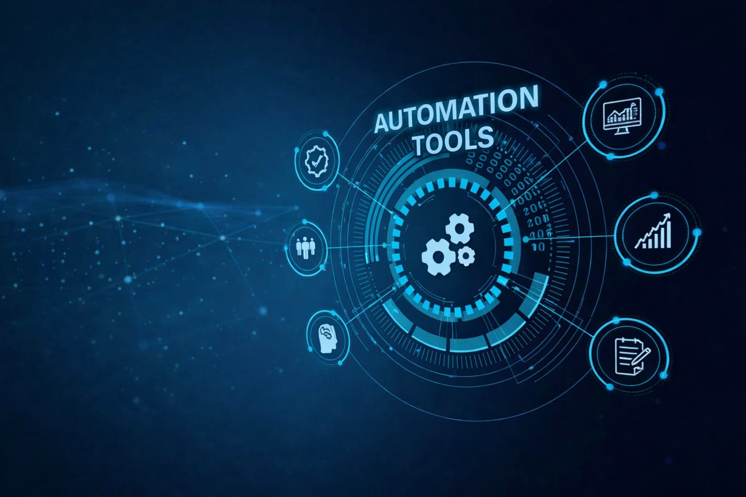Best WhatsApp CRM automation tools illustration showing workflow automation, analytics, and business process management for sales and customer support.