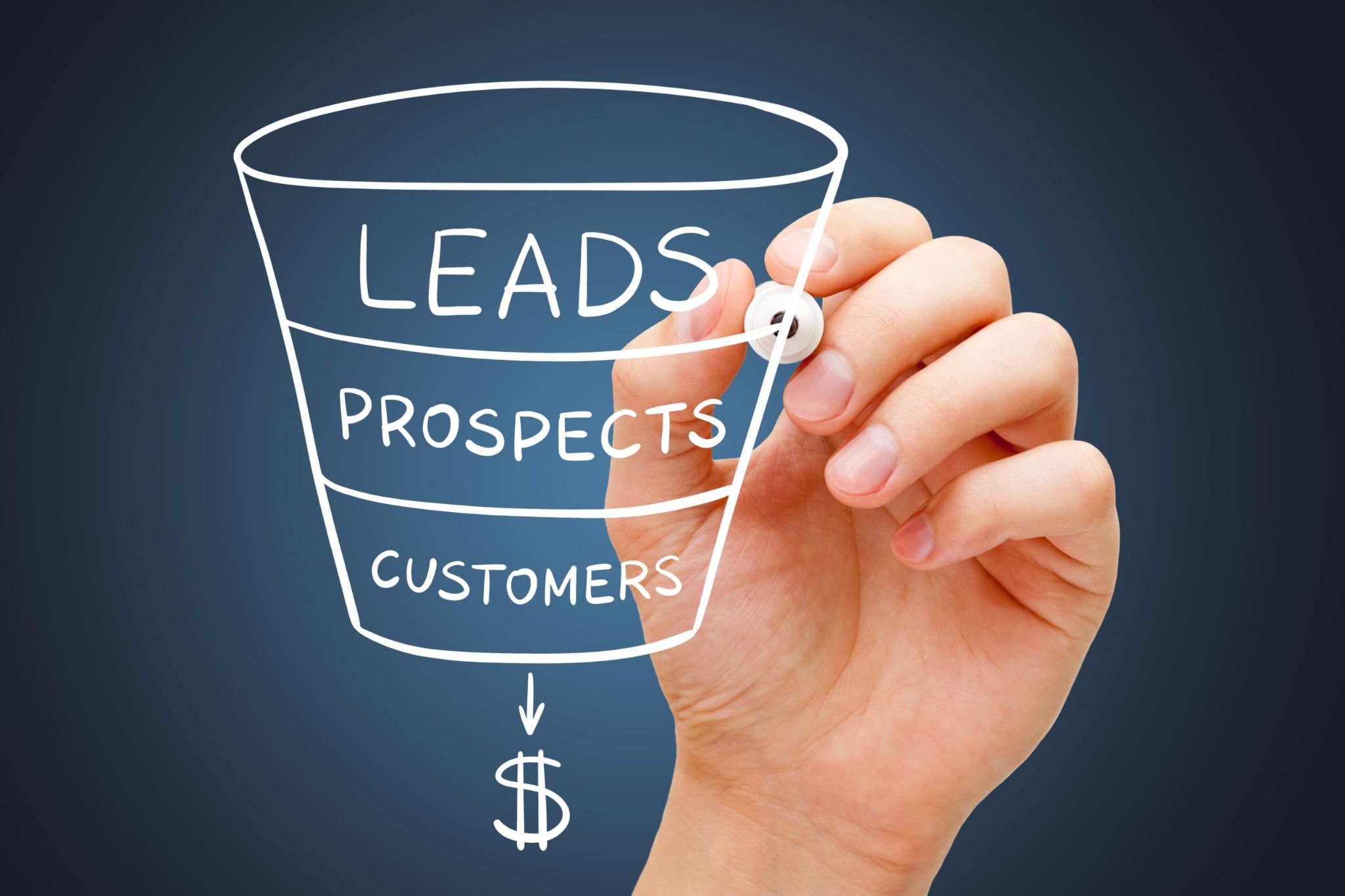 Sales funnel illustration showing leads turning into customers through automated cold lead follow-ups using Kraya AI.